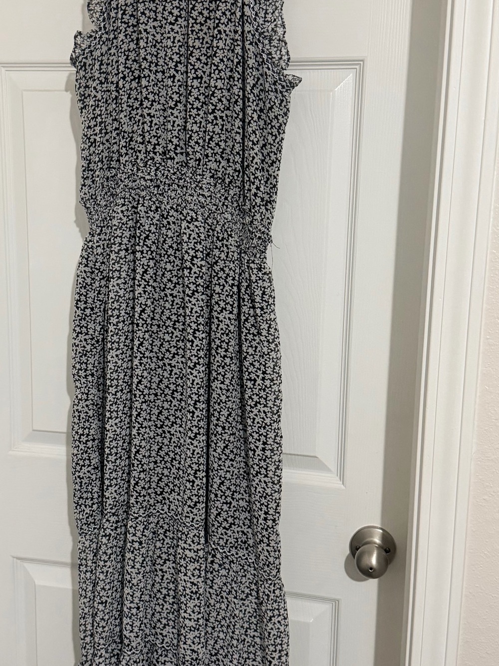 Max Studio Black and White Floral Maxi Dress